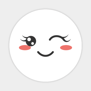 WINKING FACE CUTE KAWAII ANIME KAOMOJI EMOTICON CARTOON Magnet